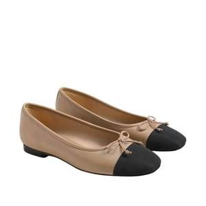 NEW SAM EDELMAN women's marley ballet flat in beige/black